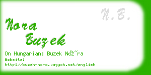 nora buzek business card